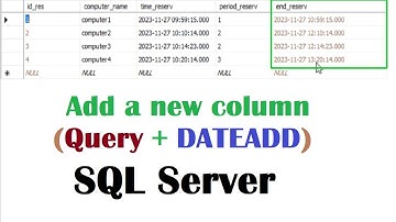 sql server tutorial for beginners -  How to  add a new column in sql server using query and  dateadd