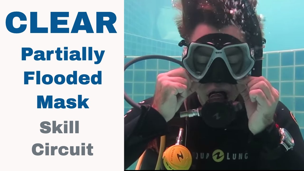 Clear Partially Flooded Mask Divemaster & PADI IDC Skills Circuit