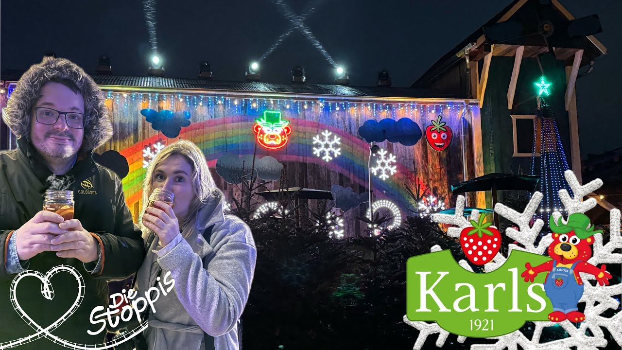 Schöne Weihnachtszeit im Karls Erlebnis-Dorf Elstal ❄️ | Lichter, Glühwein und Achterbahn fahren