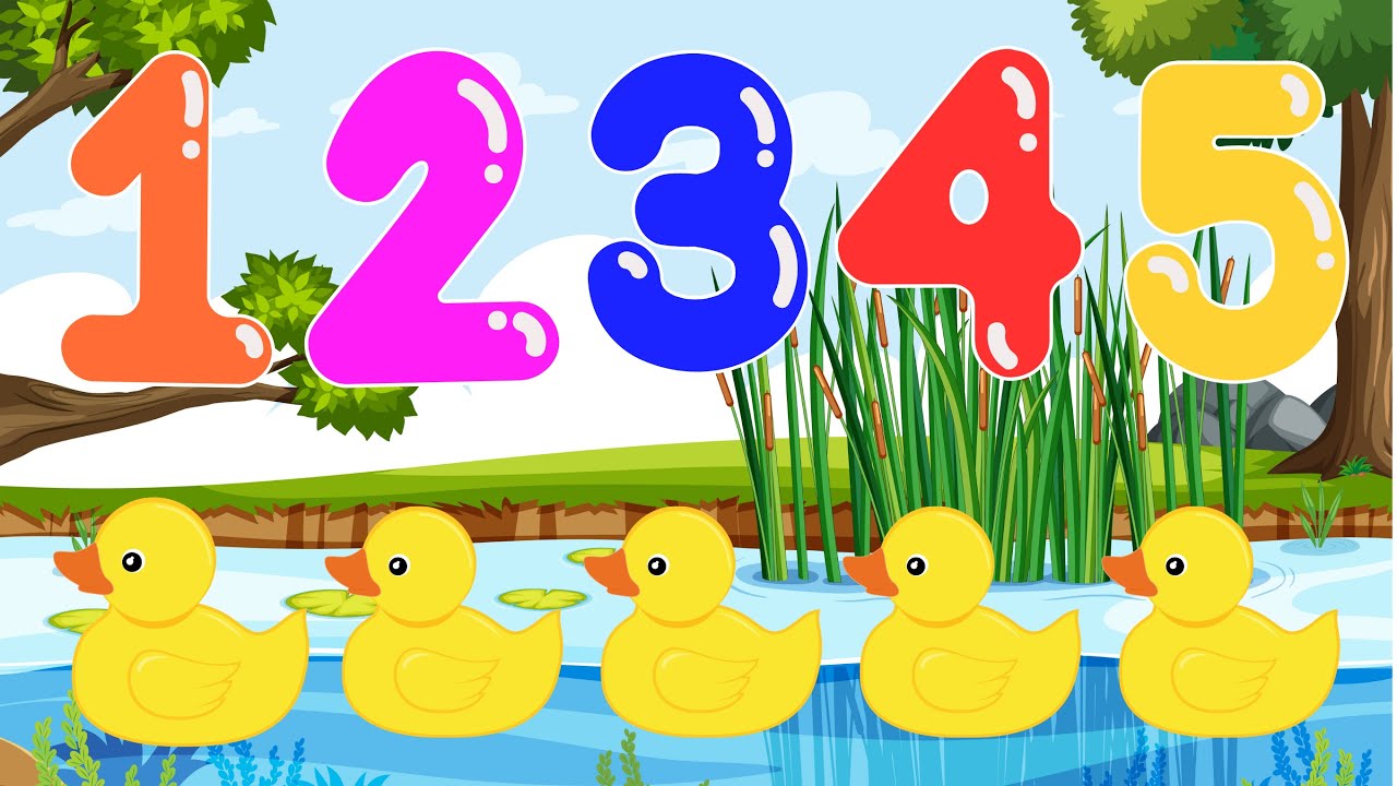 5 Little ducks Fun| Counting 1-5| Counting songs for preschool ...