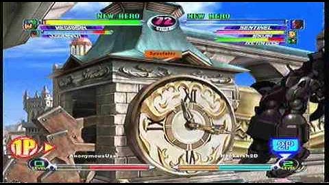MvC2 Online (360): Anonymous Usar (Jug/Col/MM) vs NeoKarsh (Sent/Sak/Doom) 3 .:12.18.09:.