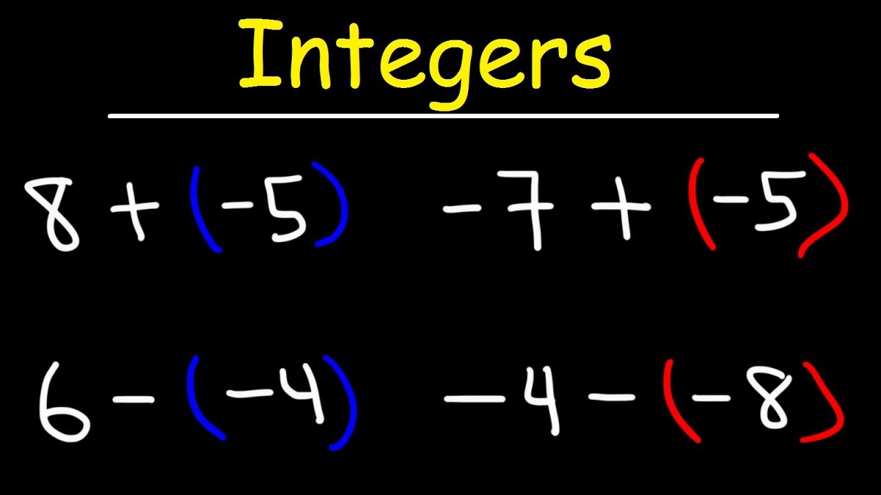 integer คือ  Update New  Adding and Subtracting Integers Using a Simple Method