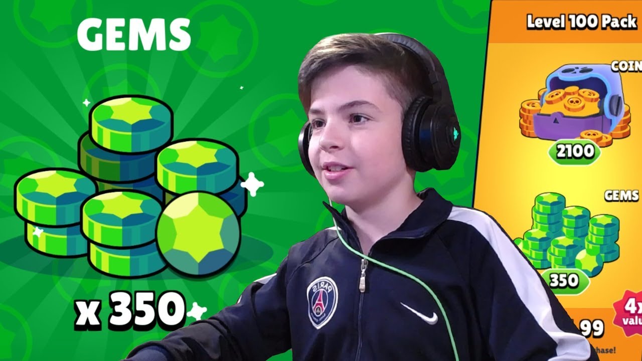 Wow 350 Gems Level 100 Pack Brawl Stars Youtube - brawl stars pack de niveau 30