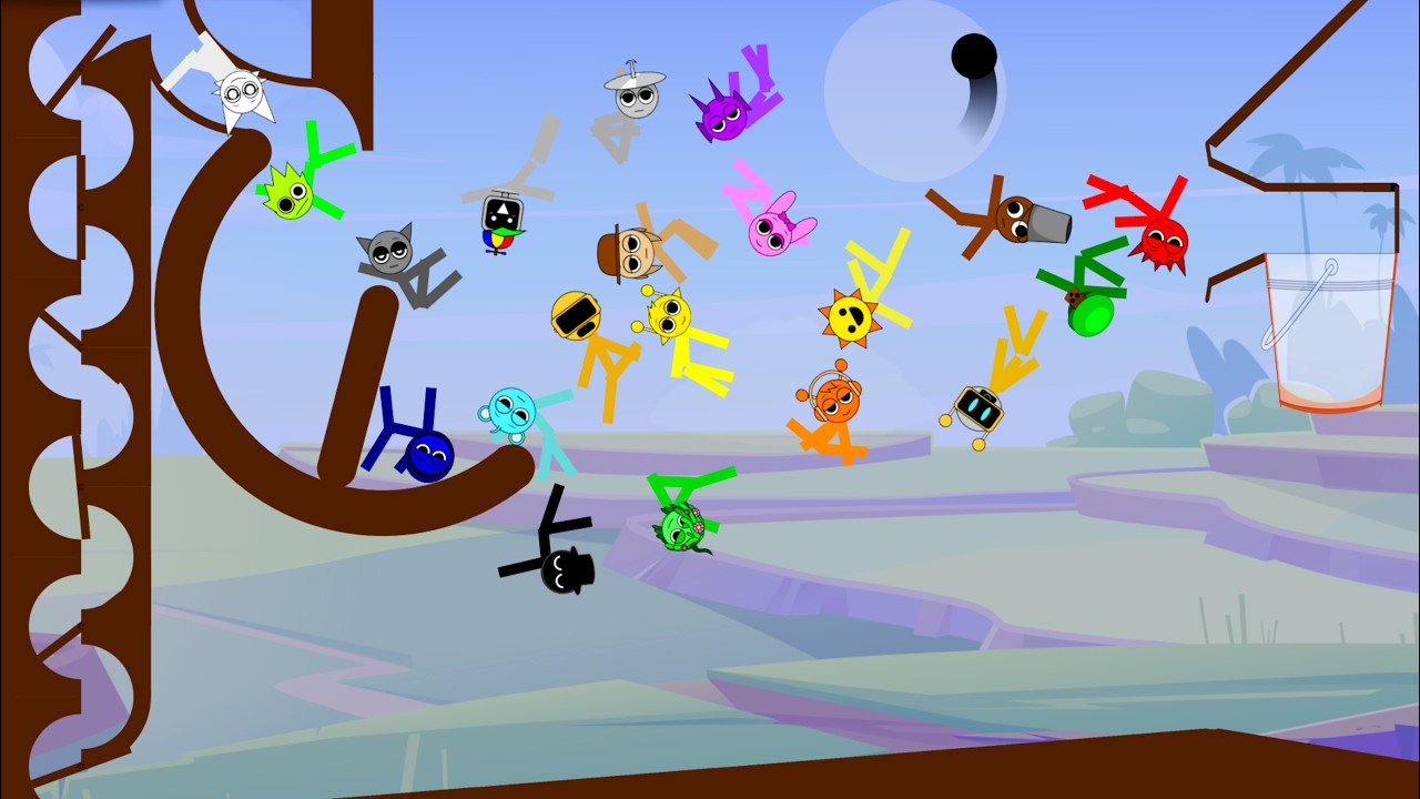 Incredibox Sprunki Race to the Bowl in Algodoo │ Level 41.