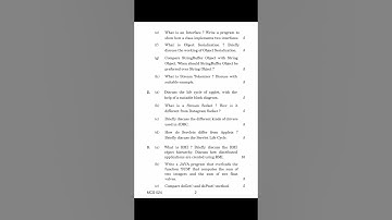 #Shorts MCS-024 JUNE 2021 Question Paper (Object Oriented Technologies and Java Programming)