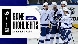 Lightning vs. Rangers | Lightning Radio Highlights | November 29, 2025