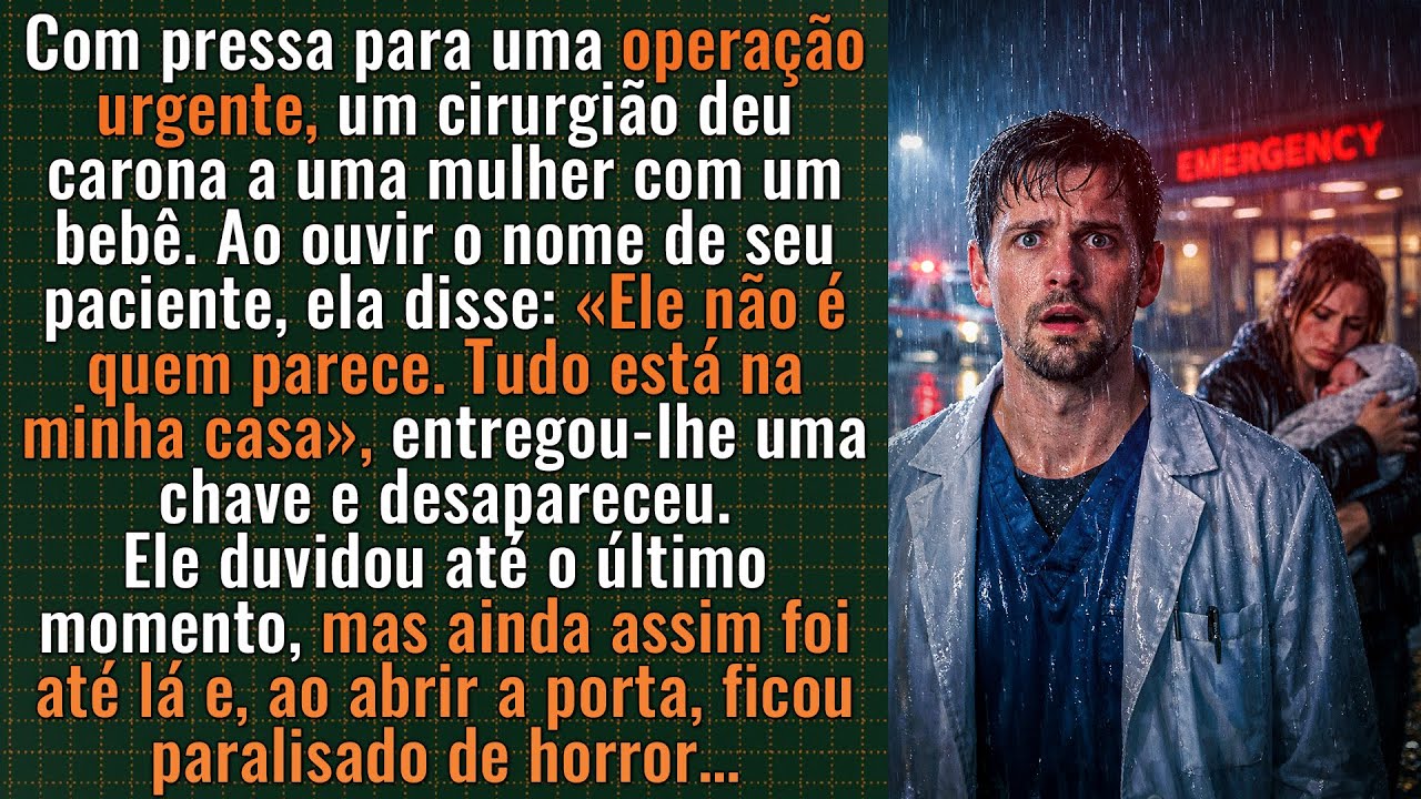 Pressado para uma cirurgia, um médico deu carona a uma mãe e bebê. Ao ouvir o nome, ela disse...