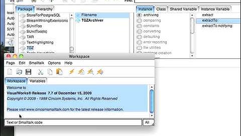 Tutorial: VisualWorks Core Libraries - Using TGZ Archives in Smalltalk