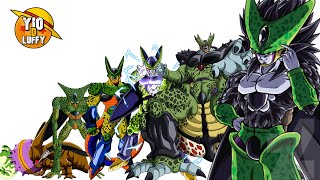 Todas Las Transformaciones De Cell Dragon Ball Z , Gt Y Super