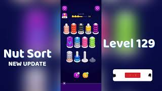 🧩 Nut Sort Level 129 Walkthrough | Step-by-Step Guide 🎮 | Mini Boss
