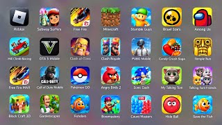 Hill Climb 2, Roblox, Free Fire, Bowmasters, Tom Gold Run, Heroes 2, Count Master, Save The Fish screenshot 2