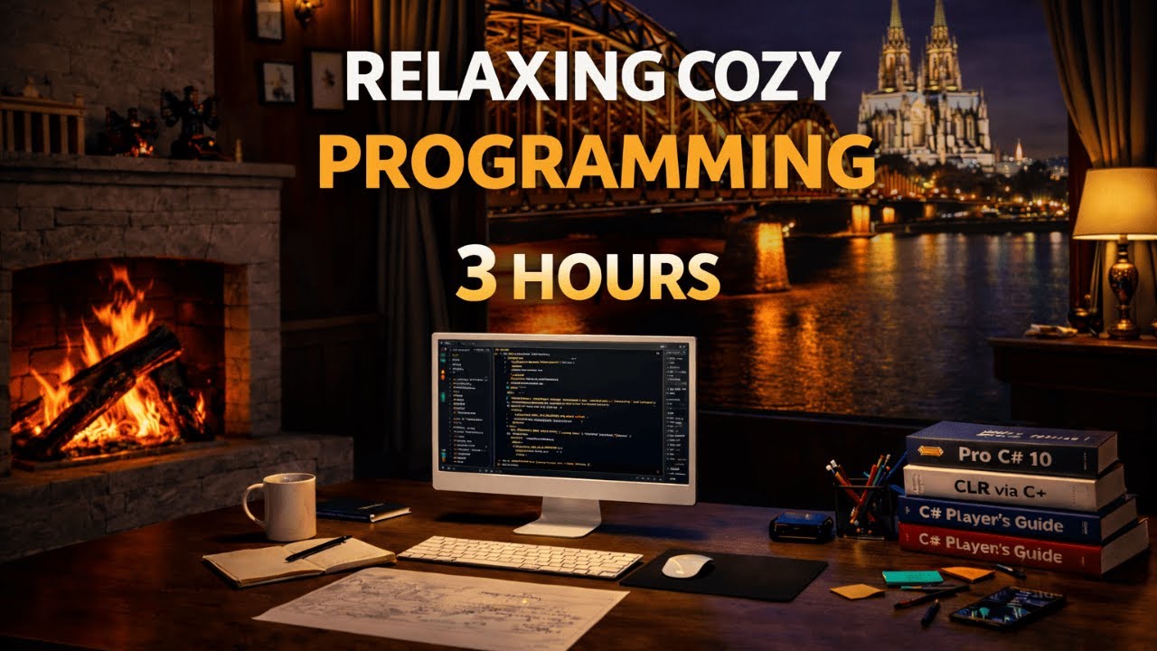 Deep Focus Programming 💻🔥 | Cozy Fireplace | Germany (Cologne) | 3 Hours #cozyprogramming #deepfocus