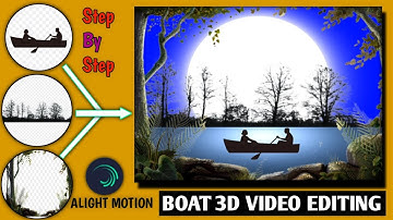 New 3D Boat Moving  status Video Editing Hindi |Alight Motion Tutorial |Short video Editing #boat