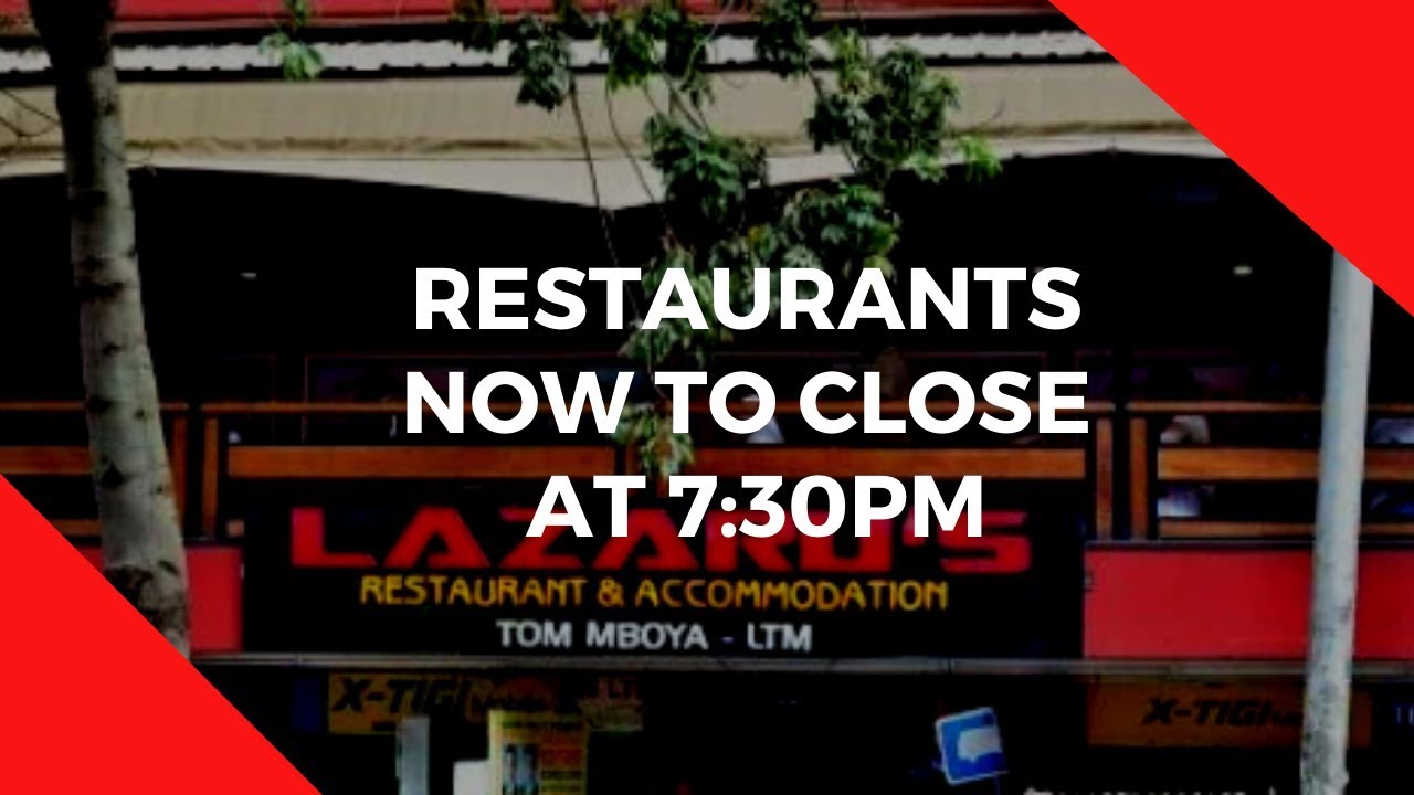 Restaurants now to close at 7:30pm - YouTube