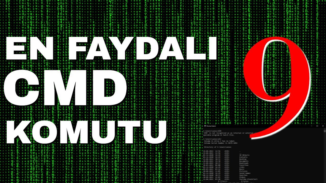 CMD KOMUTLARI LE NELER YAPILABLR  En Faydal 9 CMD Komutu