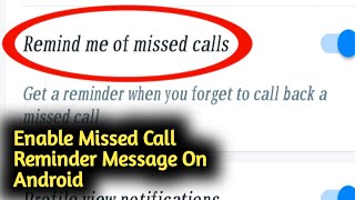 How to Enable Missed Call Reminder Message in Android screenshot 1