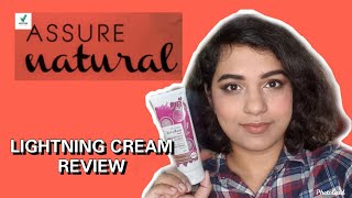 ASSURE NATURAL LIGHTNING CREAM REVIEW|| VESTIGE FACE CREAM FOR BRIGHTER AND LIGHTER FACE