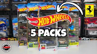Unboxing the Latest Hot Wheels 5-Packs - Featuring a Fresh Ferrari Recolour!