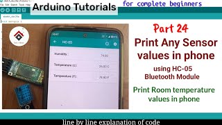 How to print any Arduino Sensor values on Phone | Printing Real time temperature on phone using HC05 screenshot 5