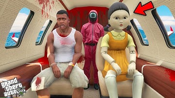 Franklin And Shinchan Won A Plane In Squid Game Challenge In GTA 5!