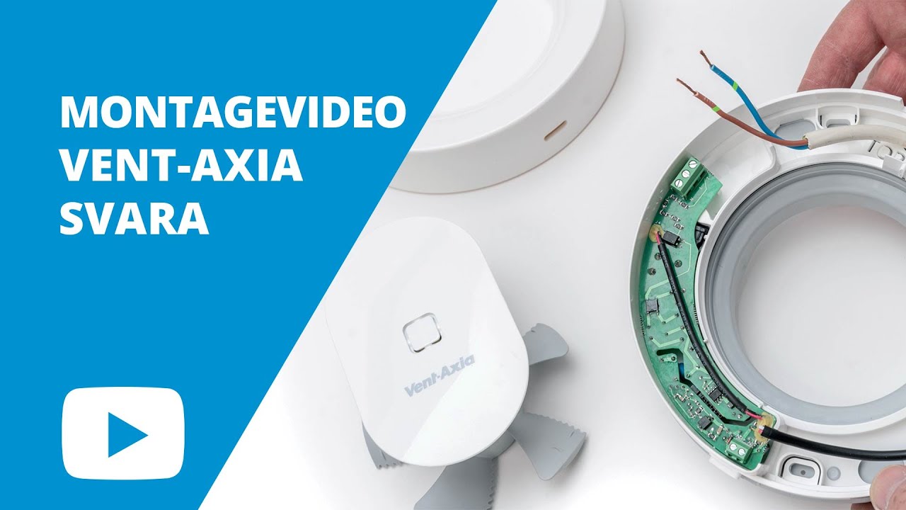 Badkamer ventilator Svara met timer, vocht-, temperatuur- en lichtsensor 100-125mm (app-gestuurd