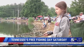 Tennessee's free fishing day on Saturday
