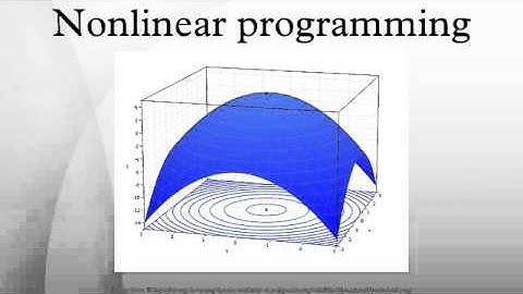 Nonlinear programming