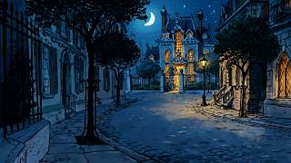 a quiet 1950s Paris night | oldies playing in another room (w/ cricket asmr) screenshot 5