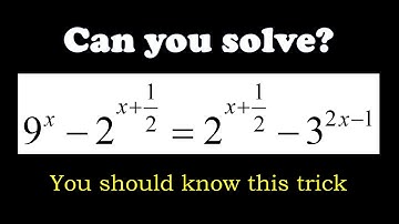 💥Nice Exponential Equation | You should know this trick | math olympiad training