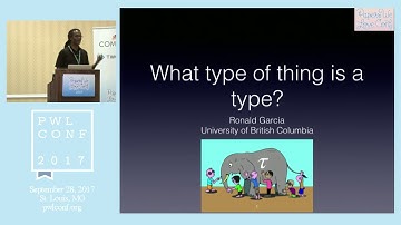 What type of thing is a type? by Ron Garcia