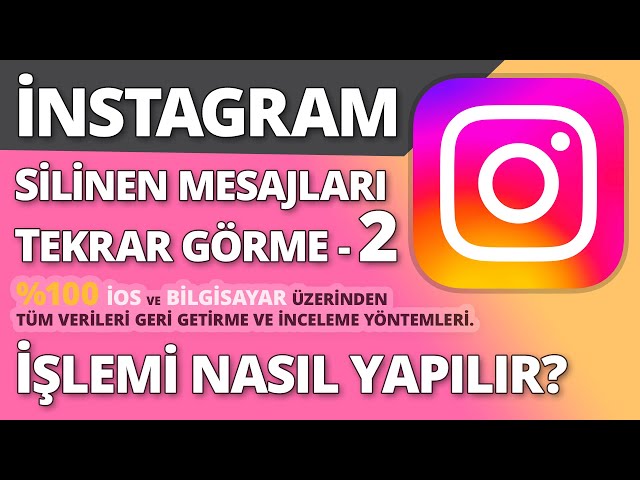 İnstagram silinen mesajları geri getirme iphone ve bilgisayar üzerinden nasıl yapılır? 1 YouTube video