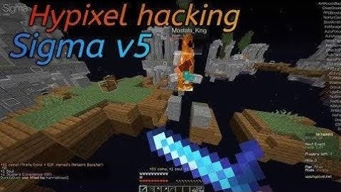 Hacking on hypixel for 10 mins with SIGMA 5.0 (Fast fly, nofall, longjump & more)