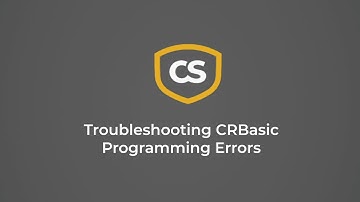 Common CRBasic Errors and How to Fix Them