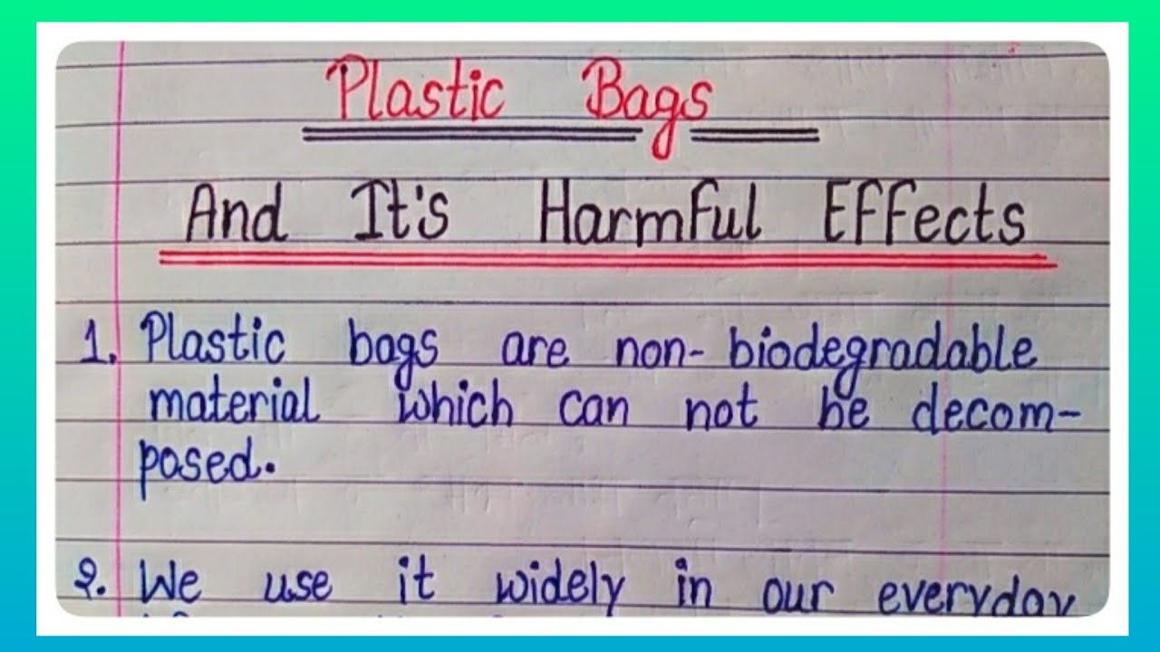 Environmental Impact of Plastic Bags | Plastic Bags Pollution