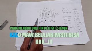 cara menghitung pintu lipat 5 daun || how to count a 5-leaf folding door