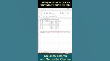 Sử dụng hàm HLOOKUP dò dữ liệu theo dòng | Use the HLOOKUP function to search for data by row #short