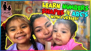 Learn NUMBERS SHAPES and LETTERS with Melissa & Doug Puzzles