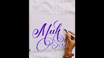"Mukul" name request calligraphy #calligraphyart #handlettering #calligraphymasters #brushpen