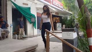 Janhvi Kapoor Hot Look Snapped Outside Bank In Mumbai