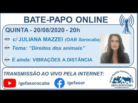 Assista: Bate-papo online - c/ JULIANA MAZZEI (20/08/2020)