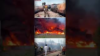 🔥Tiruvallur🚒crude 🚂oil⛽tanker Accident🔥#tiruvalluvar #train #yt #2025 #1k #update #travel #live #new
