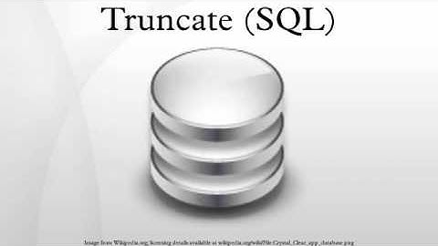 Truncate (SQL)