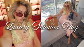 LUXURY SUMMER VLOG 🌸 $1000 SEPHORA HAUL, YSL & LOUBOUTIN SHOPPING, FOUNTAINEBLEU STAYCATION, GRWM!