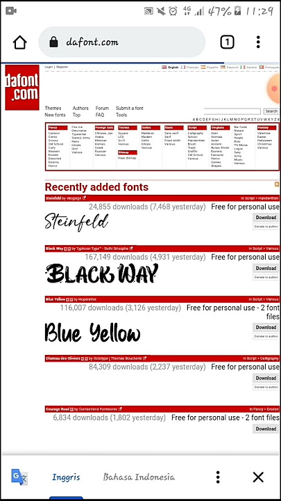 CARA MUDAH DOWNLOAD FONT DAN MEMASANG FONT !!!