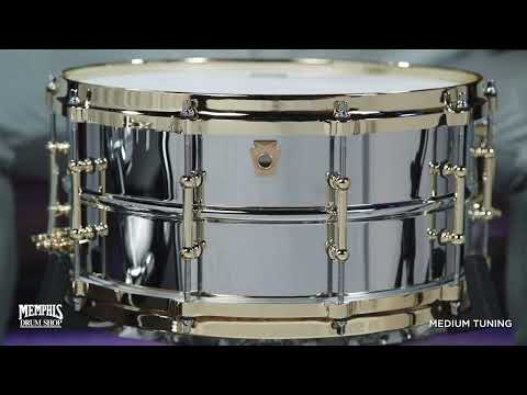 Ludwig 14x6.5 Chrome Over Brass Snare Drum with Tube Lugs (LB402BBTW)