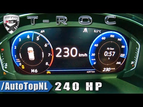 VW T ROC 2.0 TSI 4Motion MTM 240HP 0-230km/h ACCELERATION & TOP SPEED by AutoTopNL