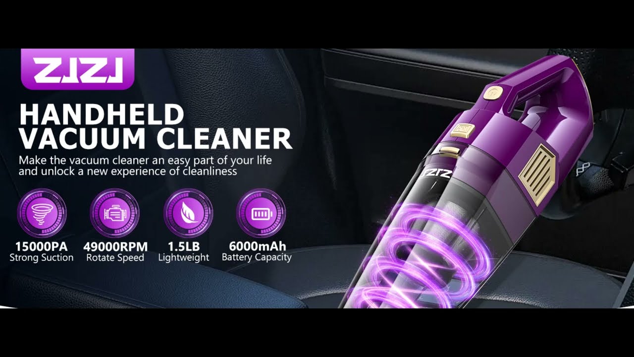 ZJZJ Handheld Vacuum Cordless - YouTube
