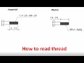 How to read thread and what is the difference between metric and imperial thread