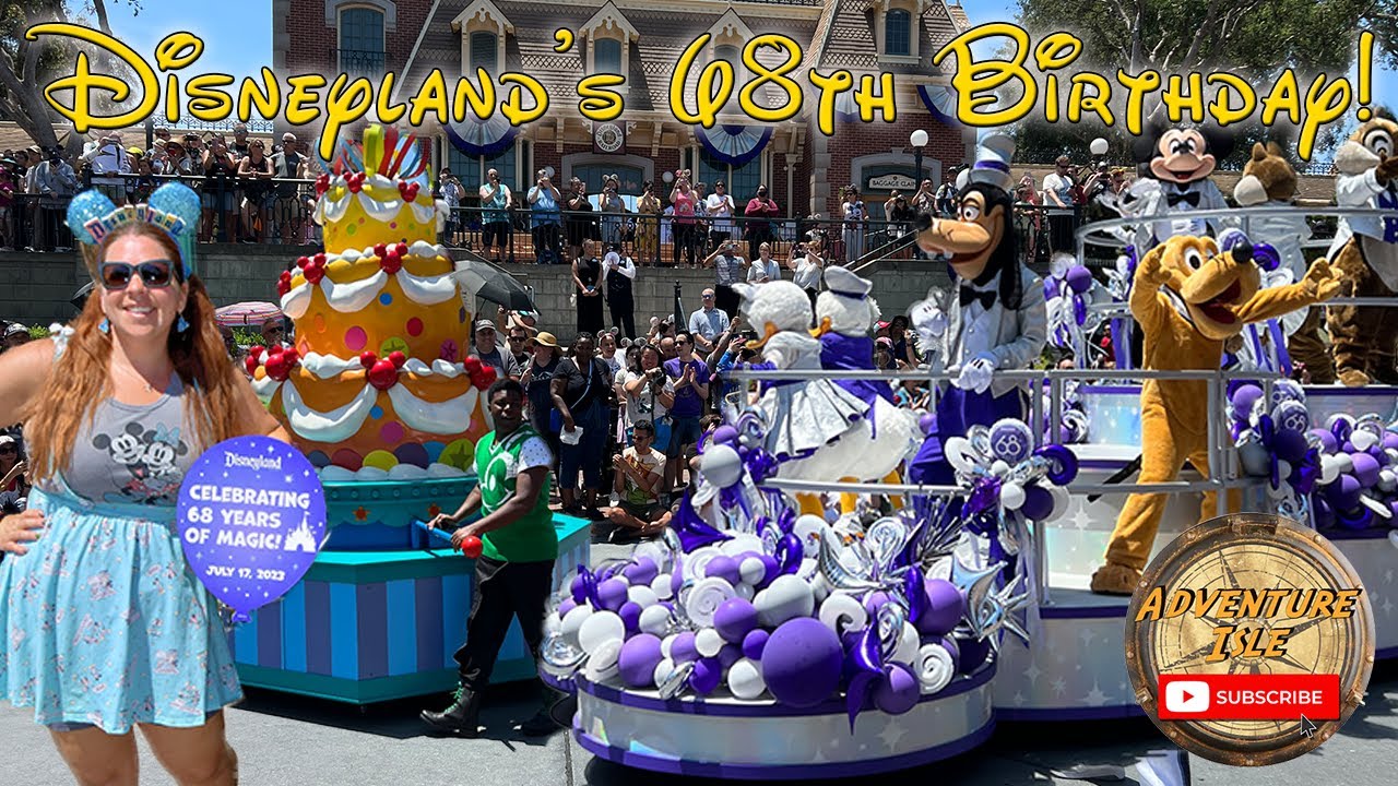 NEW 2023 - Disneyland's Birthday Celebration Cavalcade - Main Street Train Station Front Row View