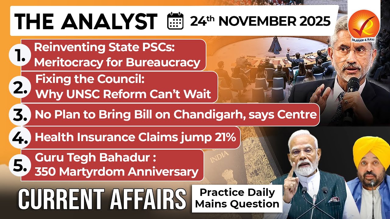 Current Affairs Today 24 Nov 2025 I UPSC Daily Current Affairs I The ...